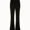 AKRIS High Waist Wool Double-Face Bootcut Pants