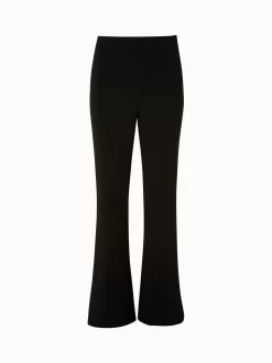 AKRIS High Waist Wool Double-Face Bootcut Pants