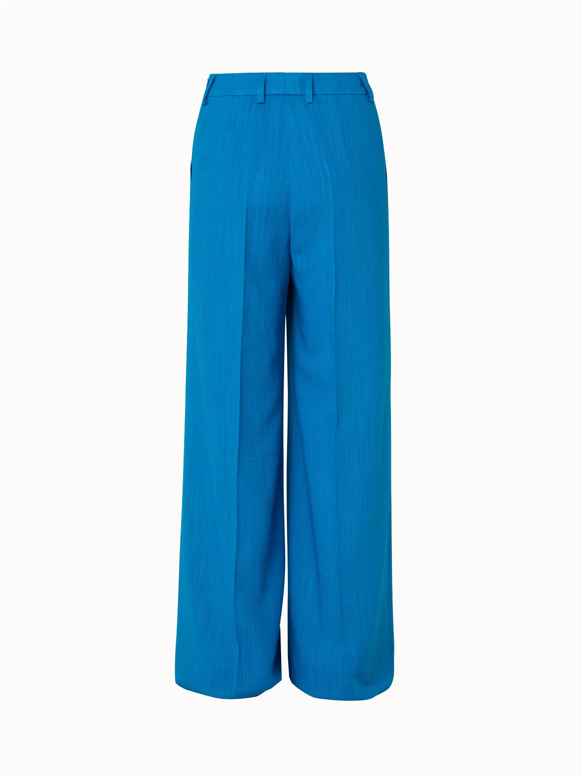 AKRIS Wide Leg Linen Wool Crêpe Double-Face Pants - Image 3