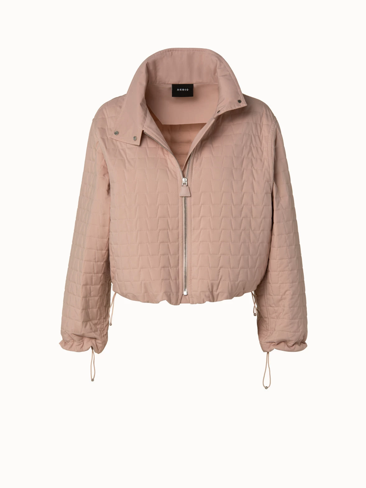 AKRIS Elizah Silk Taffeta Trapezoid Quilted Jacket