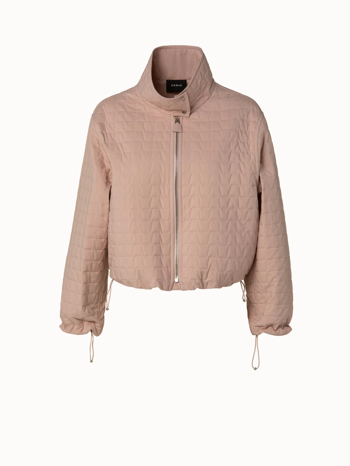 AKRIS Elizah Silk Taffeta Trapezoid Quilted Jacket - Image 3