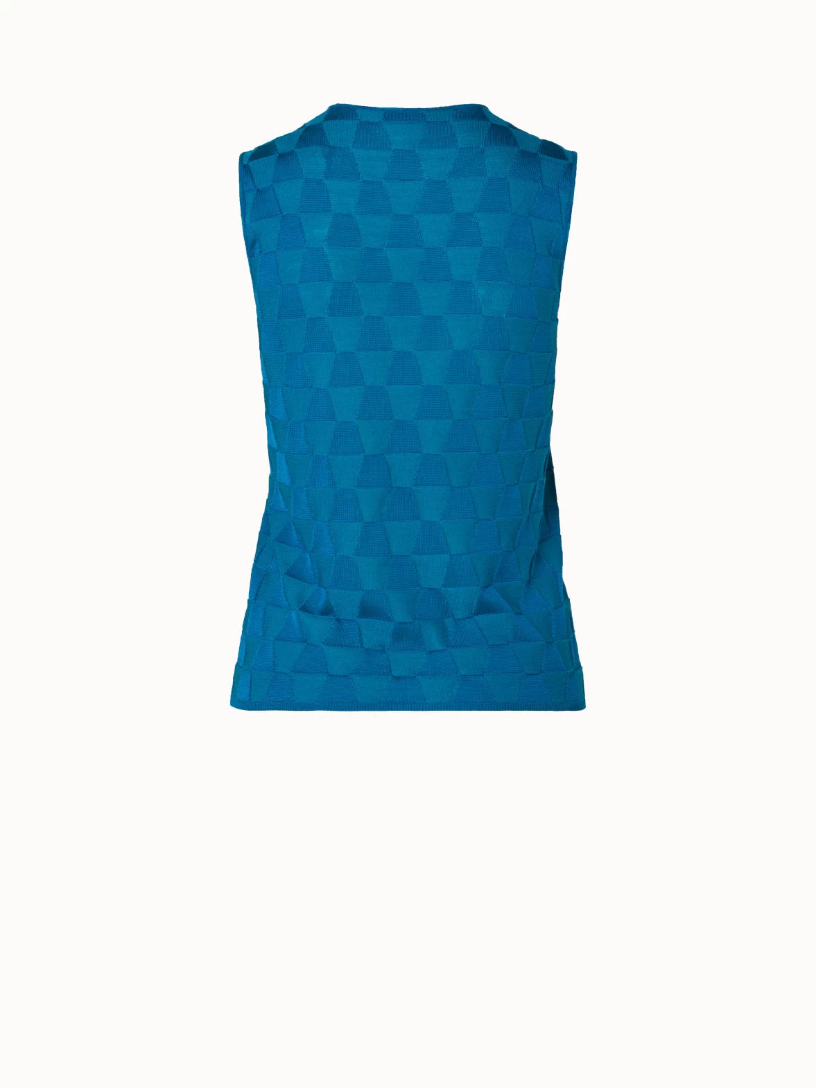 AKRIS Sleeveless Structured Trapezoid Knit Top - Image 3