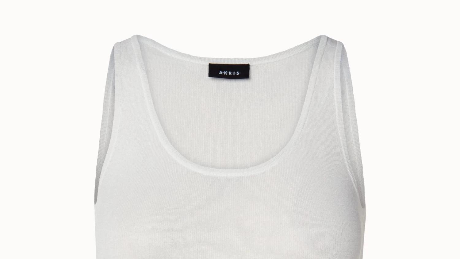 AKRIS Two In One Semi-Transparent Layered Knit Top With Scoop Neck - Image 6
