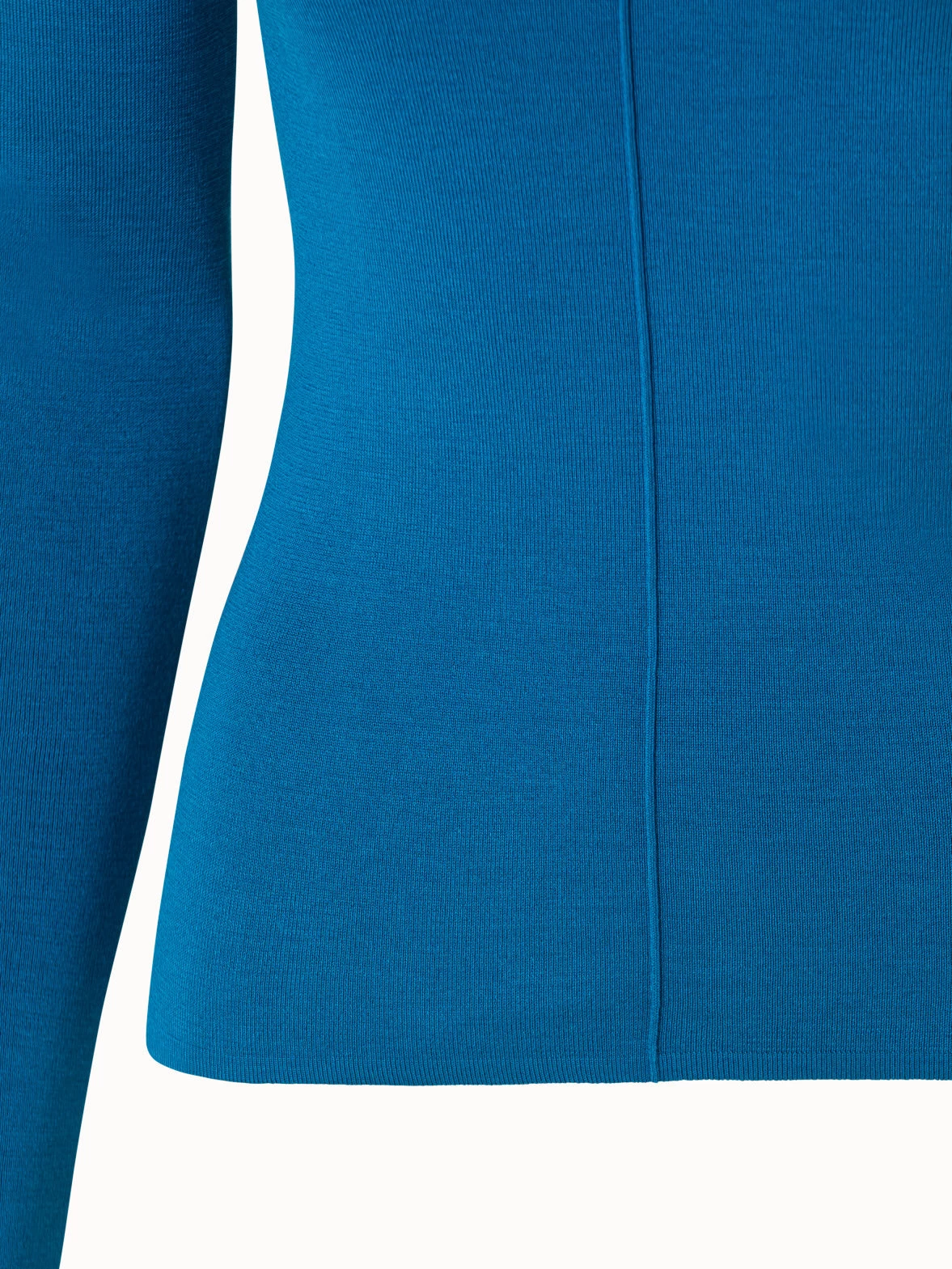 AKRIS Silk Stretch V-neck Knit Pullover - Image 5