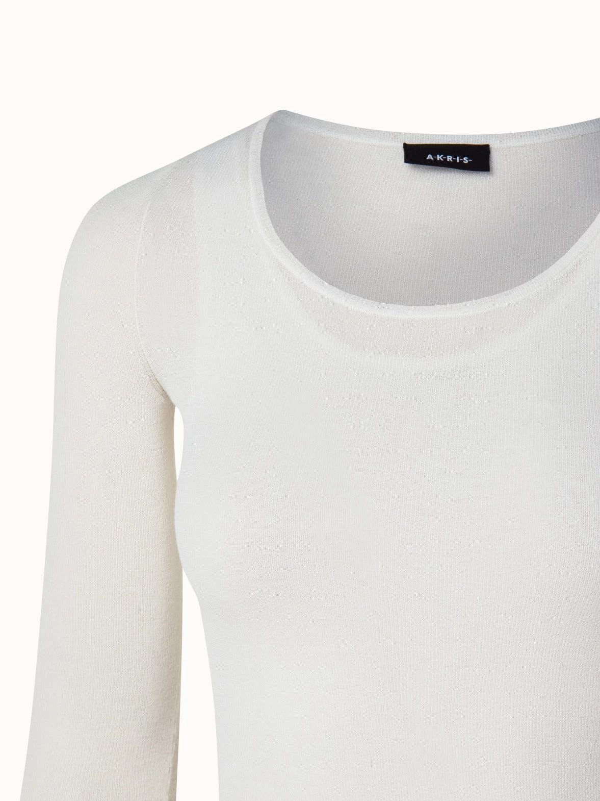 AKRIS Two In One Semi-Transparent Layered Knit Top With Scoop Neck - Image 7