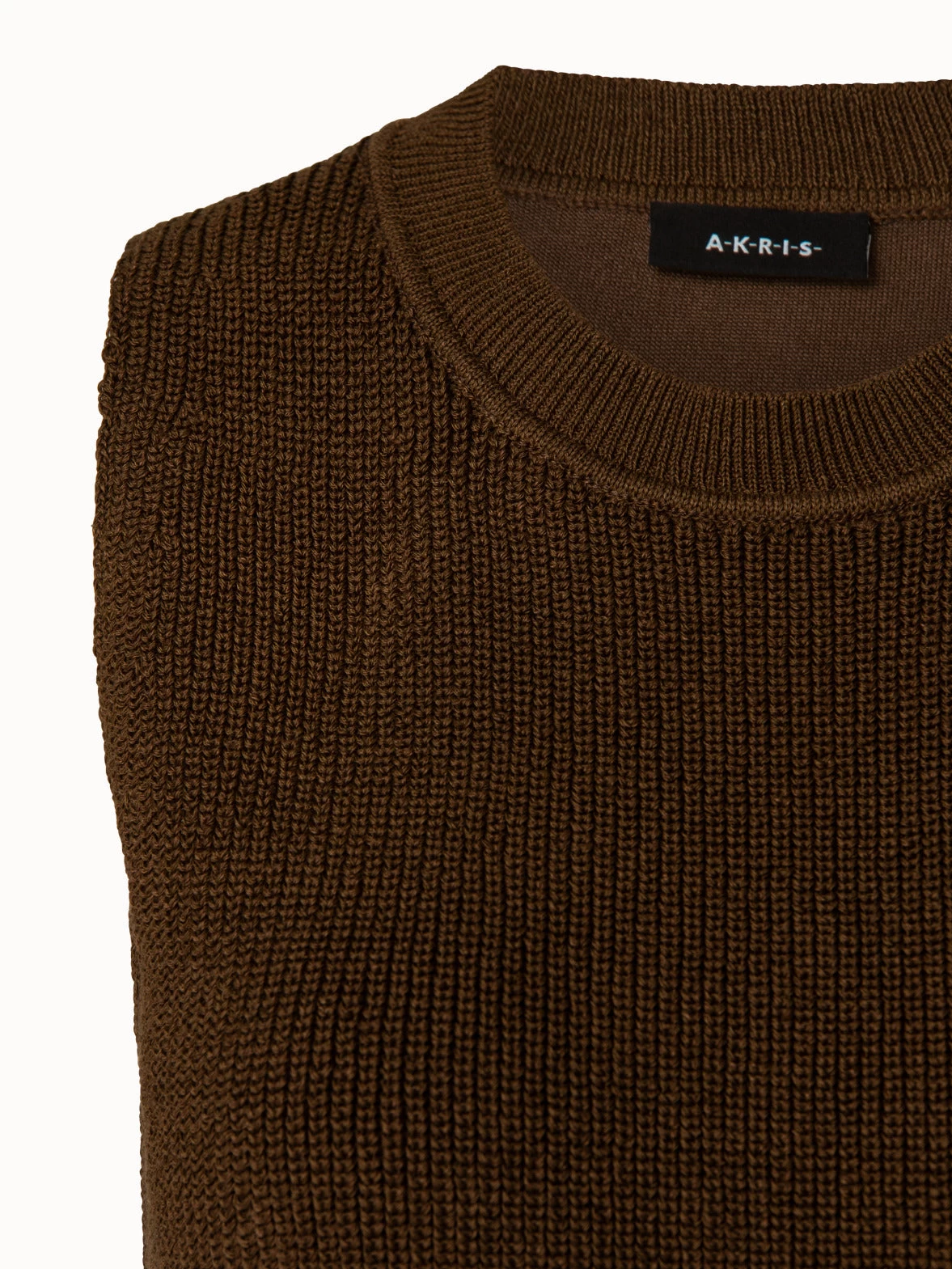 AKRIS Sleeveless Silk Stretch And Linen Short Knit Top - Image 5