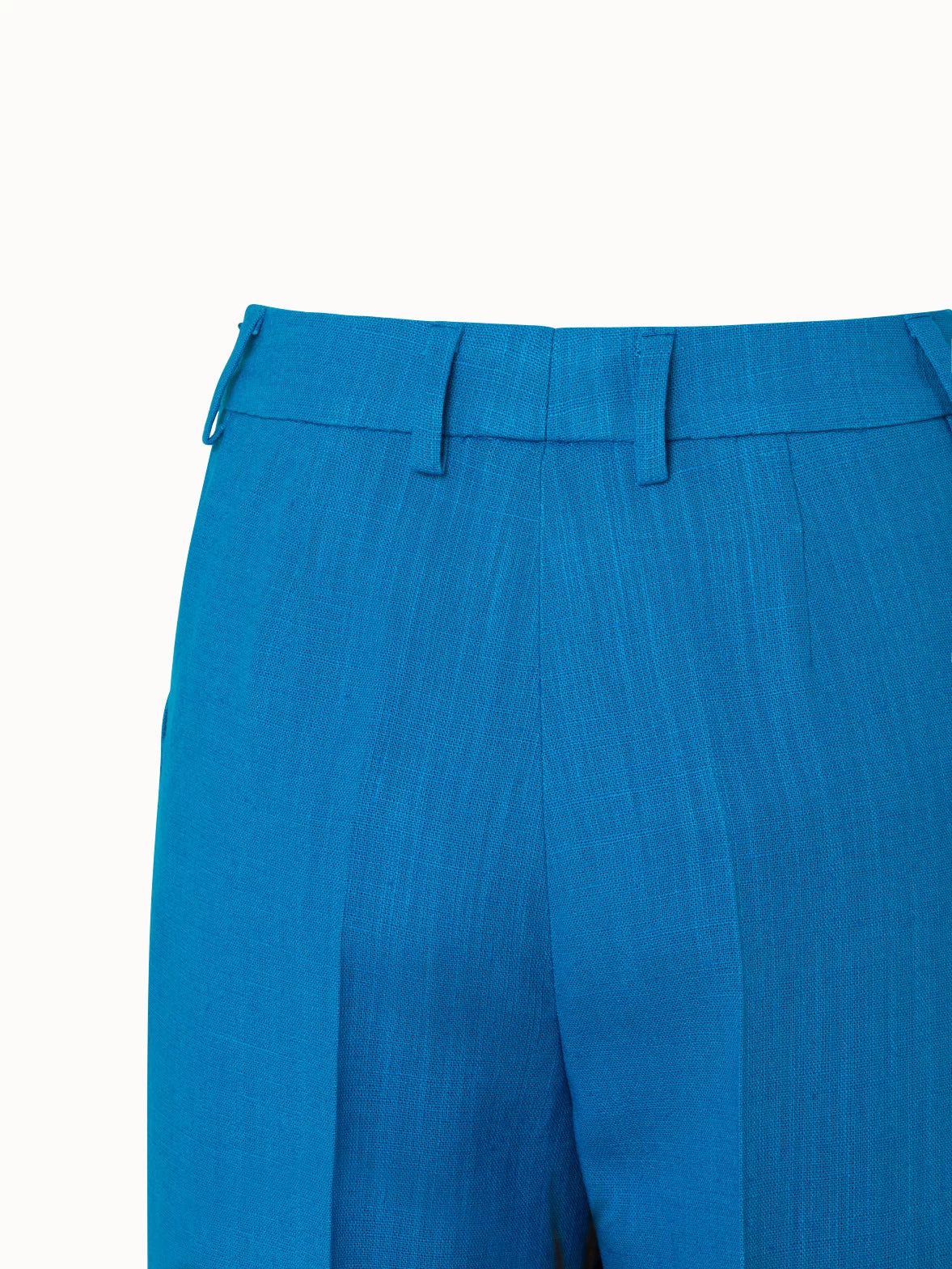 AKRIS Wide Leg Linen Wool Crêpe Double-Face Pants - Image 6