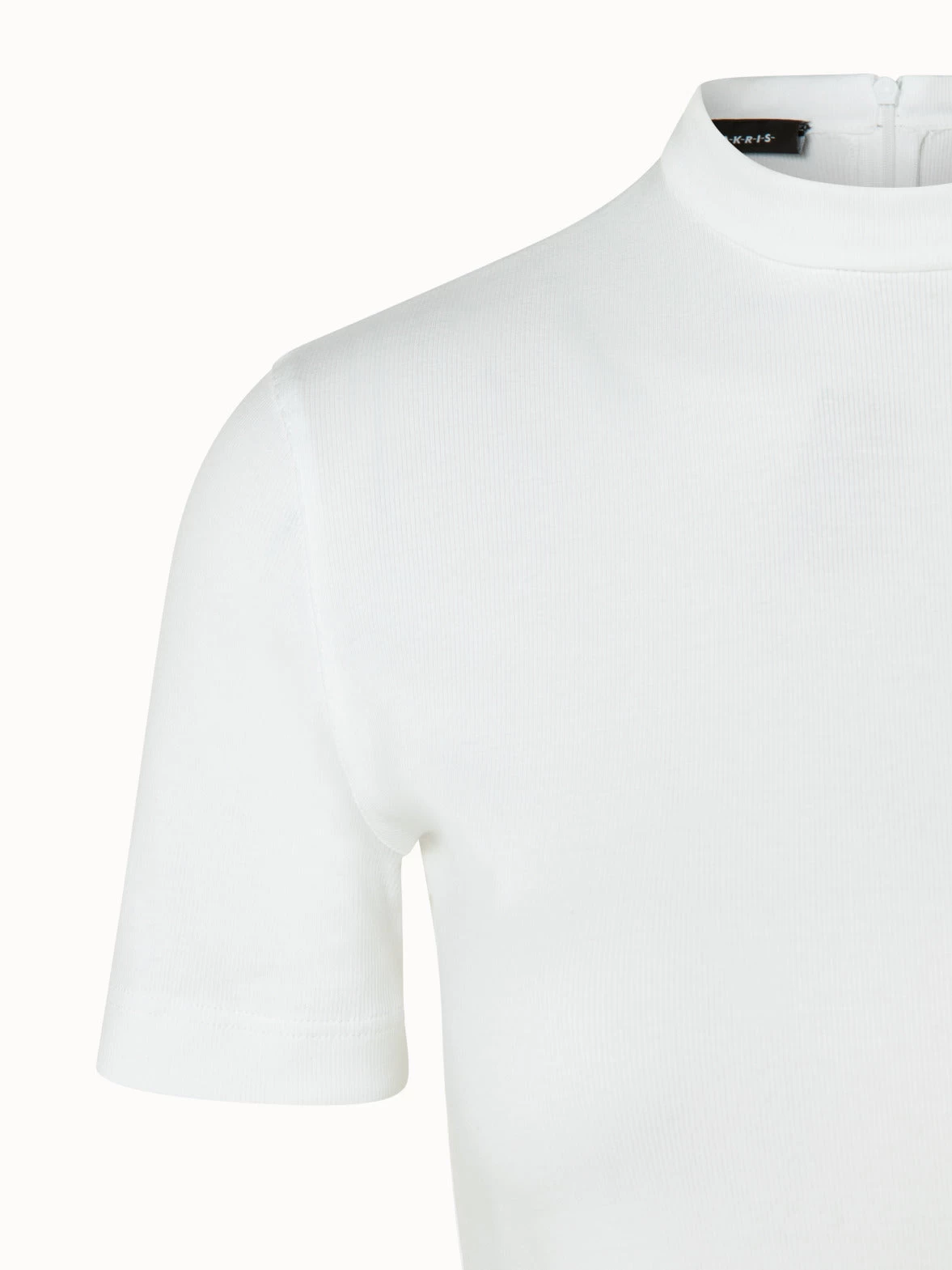 AKRIS Cotton Ribbed Jersey Top - Image 4