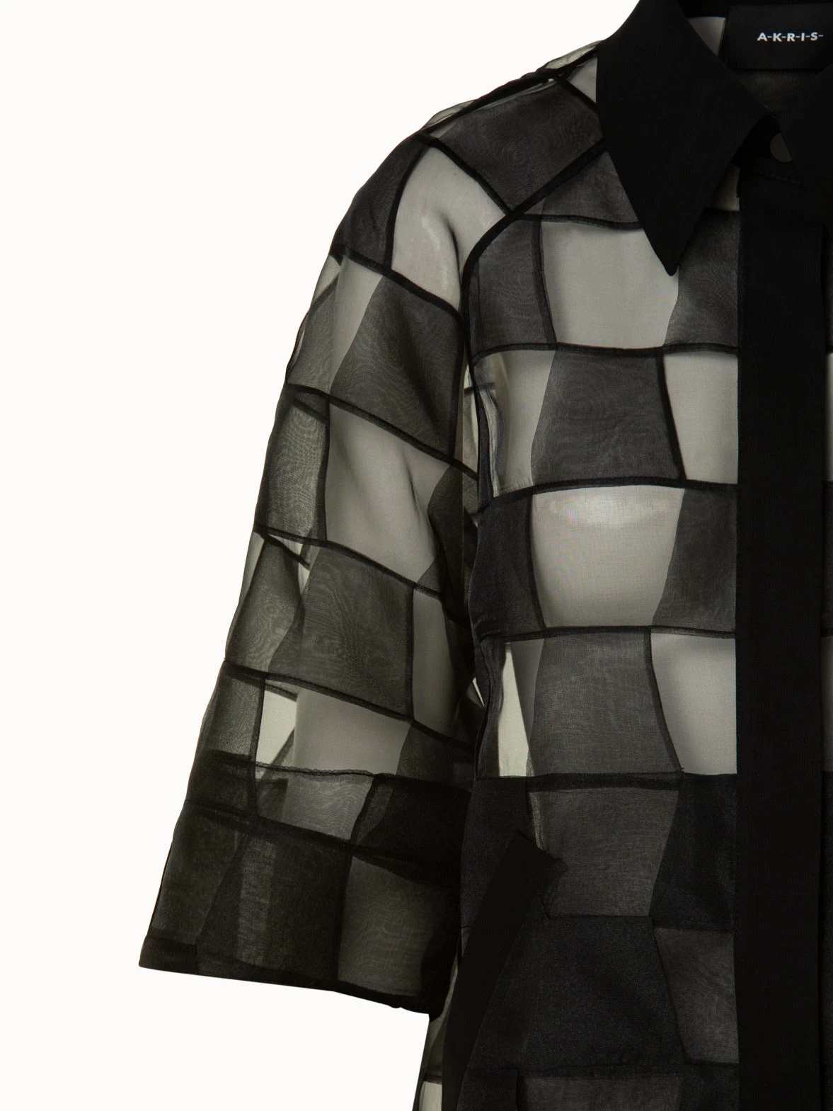 AKRIS Mirrored Trapezoid Techno Organza Jacket - Image 6