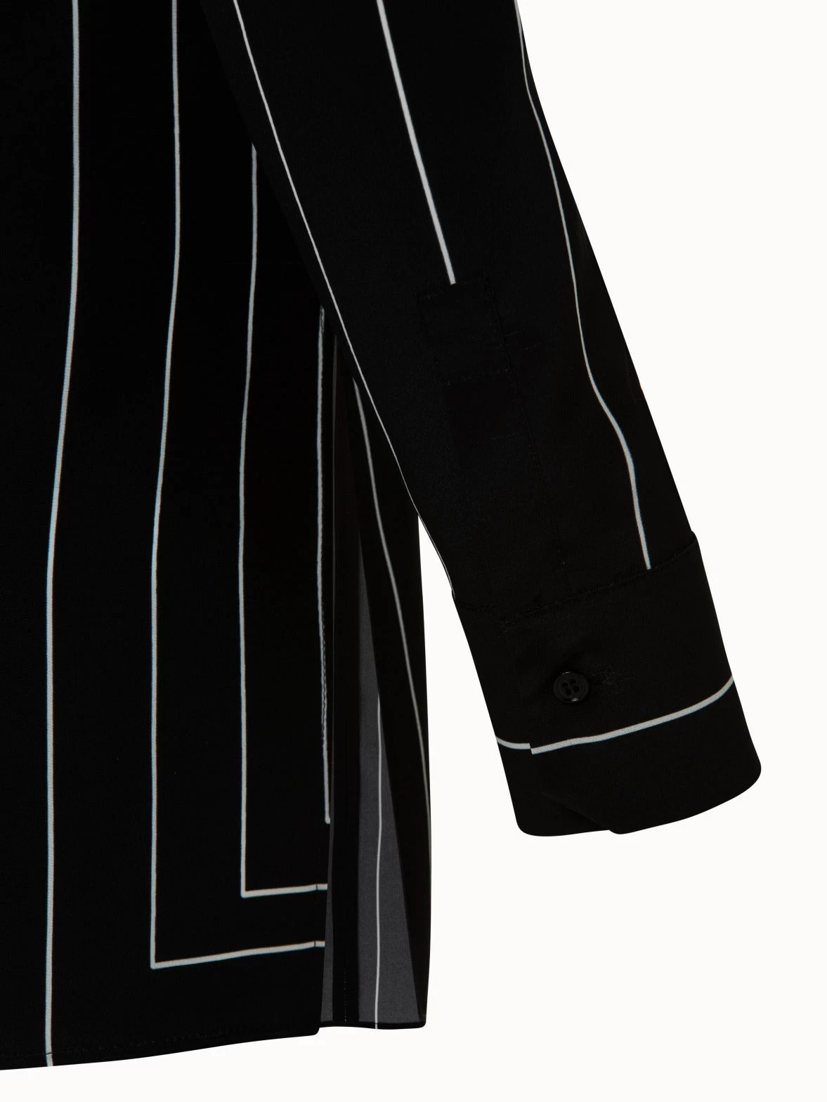 AKRIS Silk Crêpe Trapezoid Square Print Tunic Blouse With Front Zip Collar - Image 6