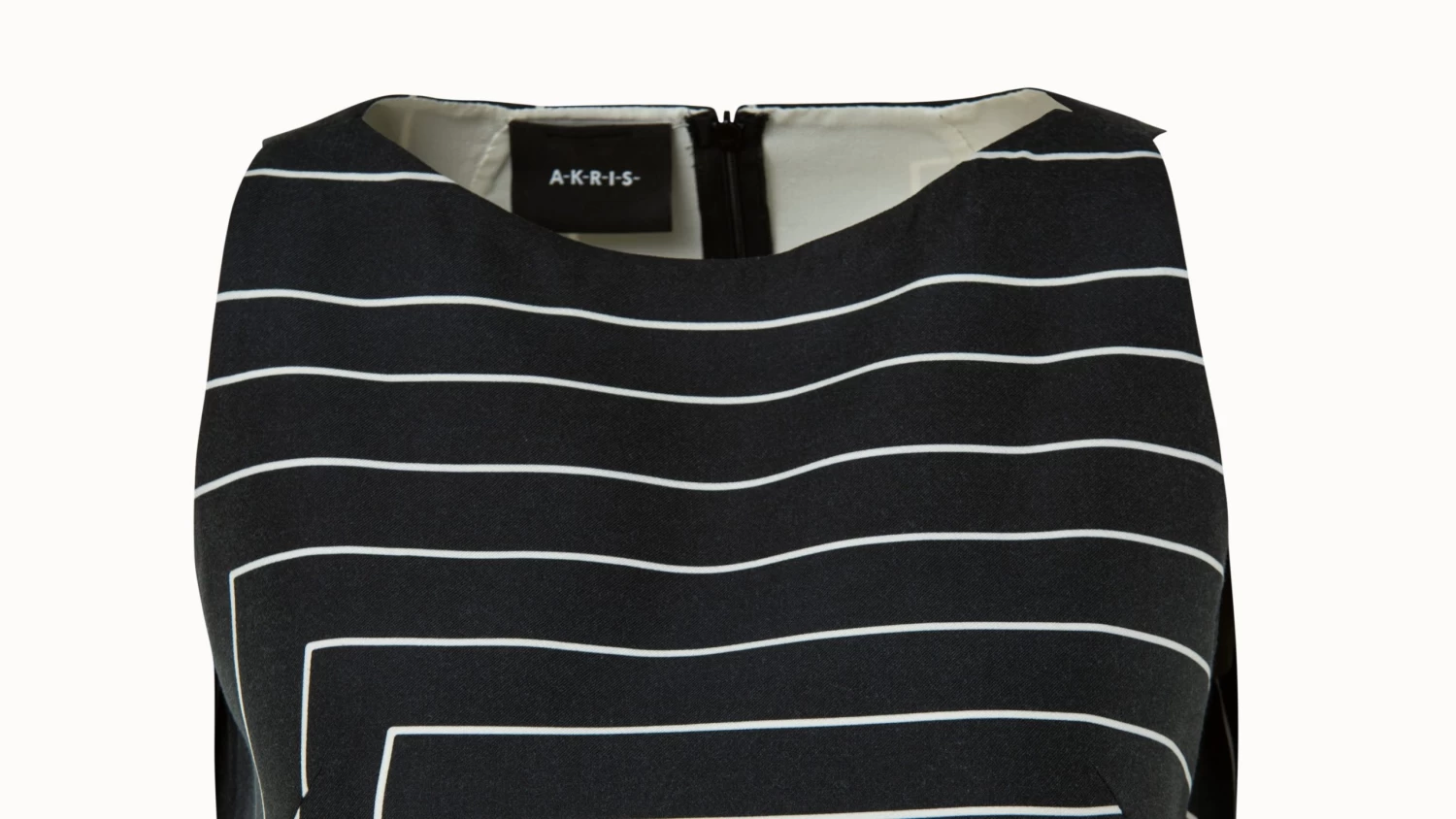 AKRIS Trapezoid Square Print Sheath Dress In Cotton Silk Double-Face - Image 3