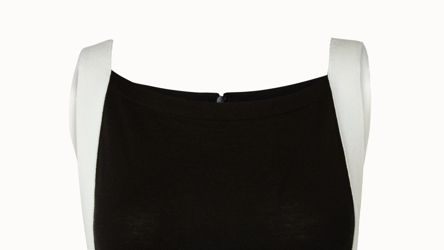 AKRIS Wool Silk Sleeveless Midi Dress With Contrast Tape Detail - Image 4