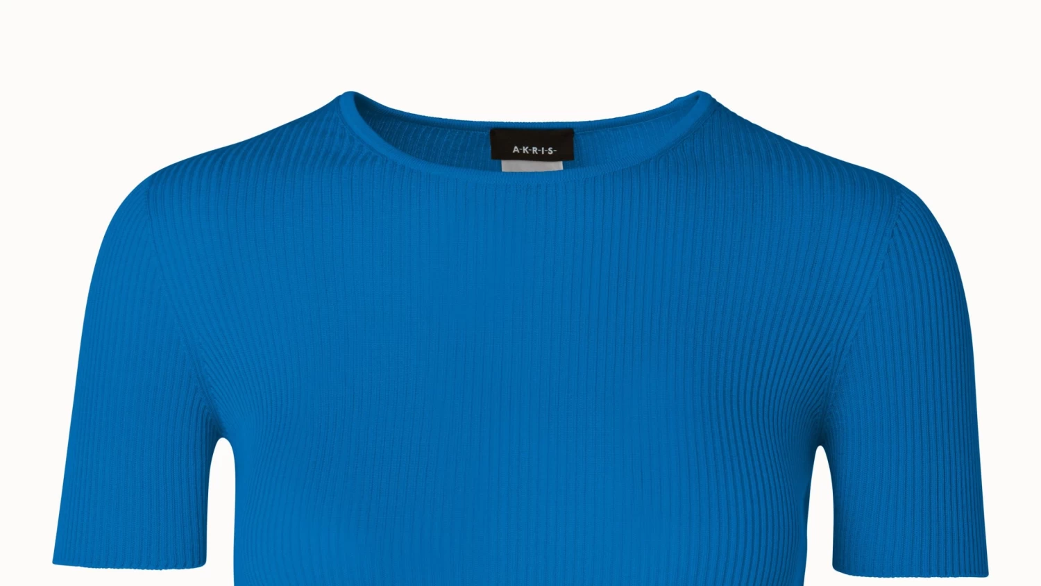 AKRIS Silk Cotton Rib Short Sleeve Pullover - Image 3
