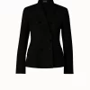 AKRIS Double-Breasted Cotton Silk Double-Face Jacket