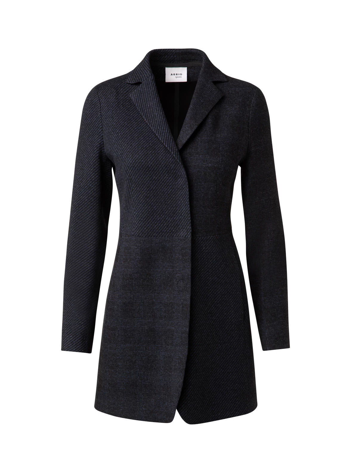 Patchwork Long Fitted Blazer Jacket