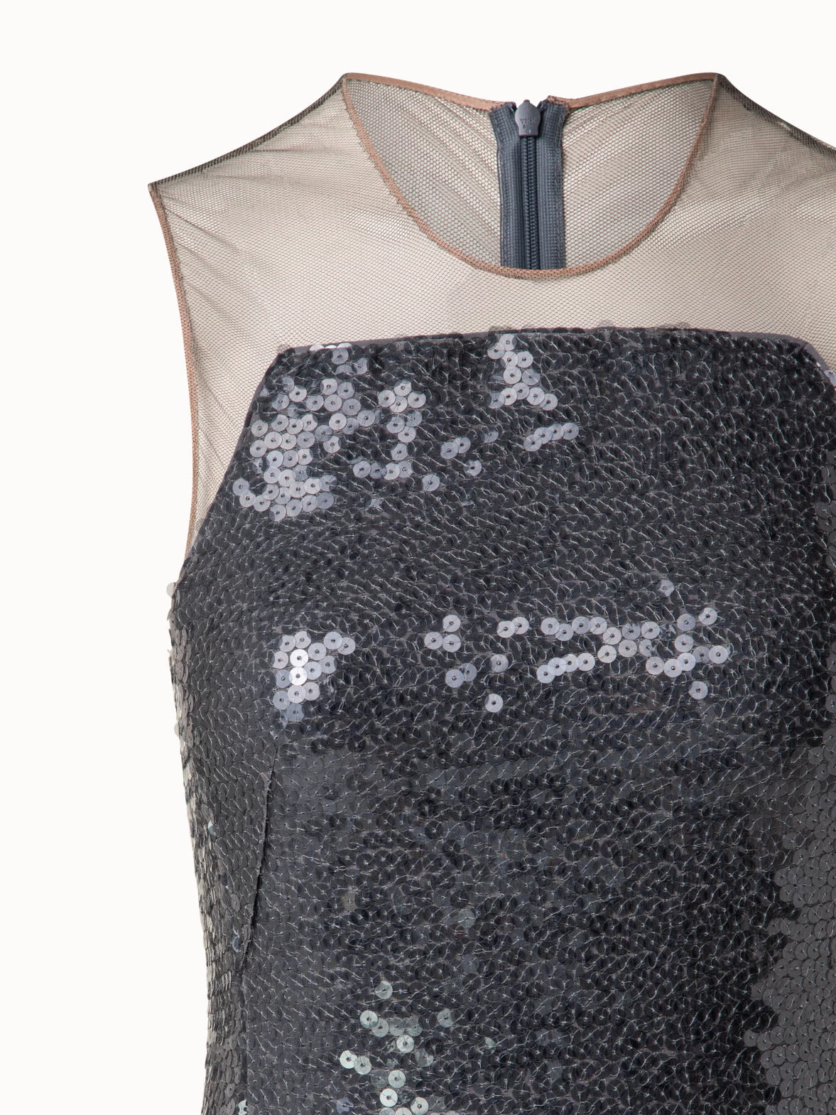 AKRIS Sequins Apron Bodice Inset Midi Dress - Image 3