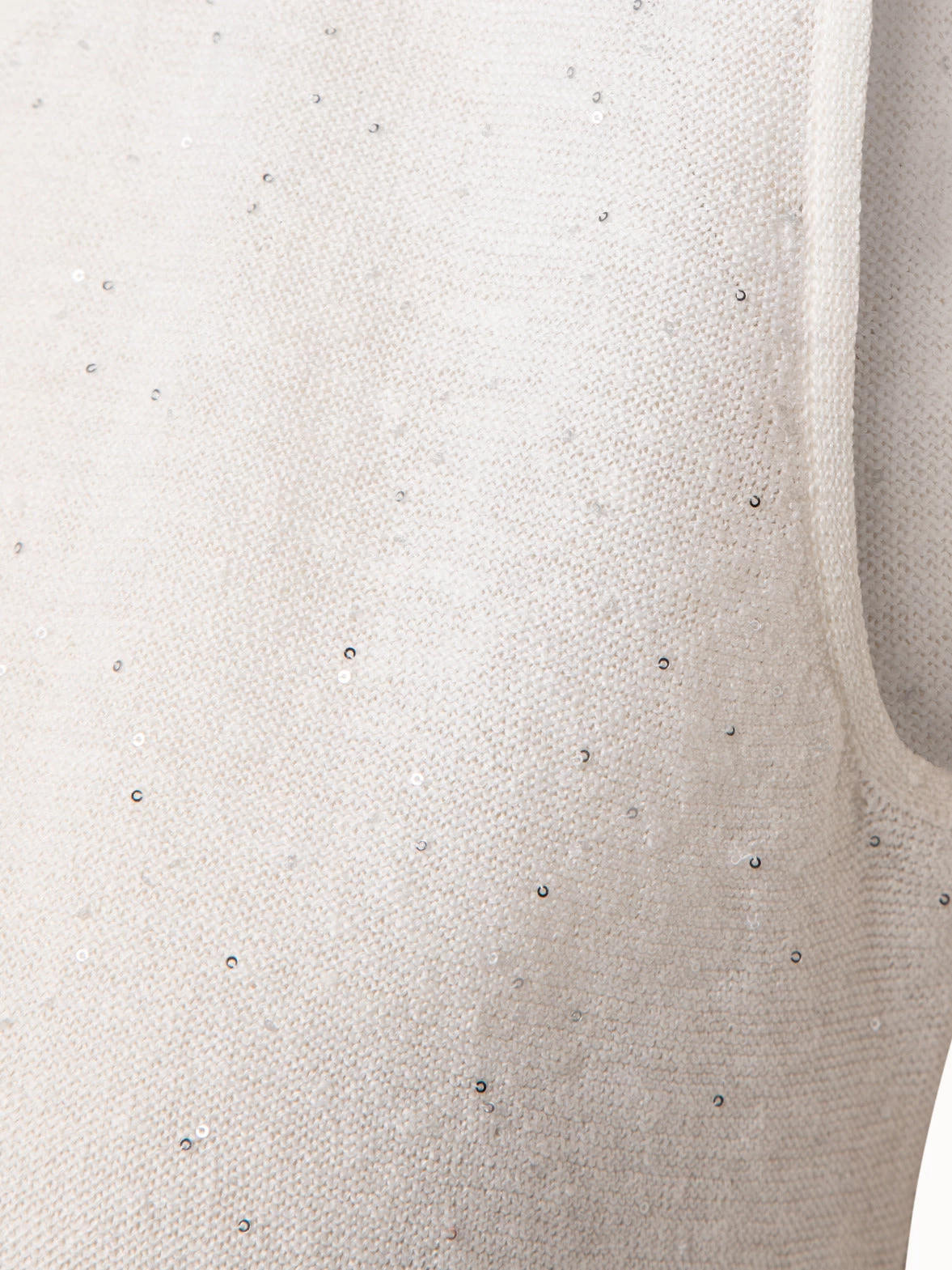 AKRIS Linen Cotton Sequins Knit Tank - Image 3