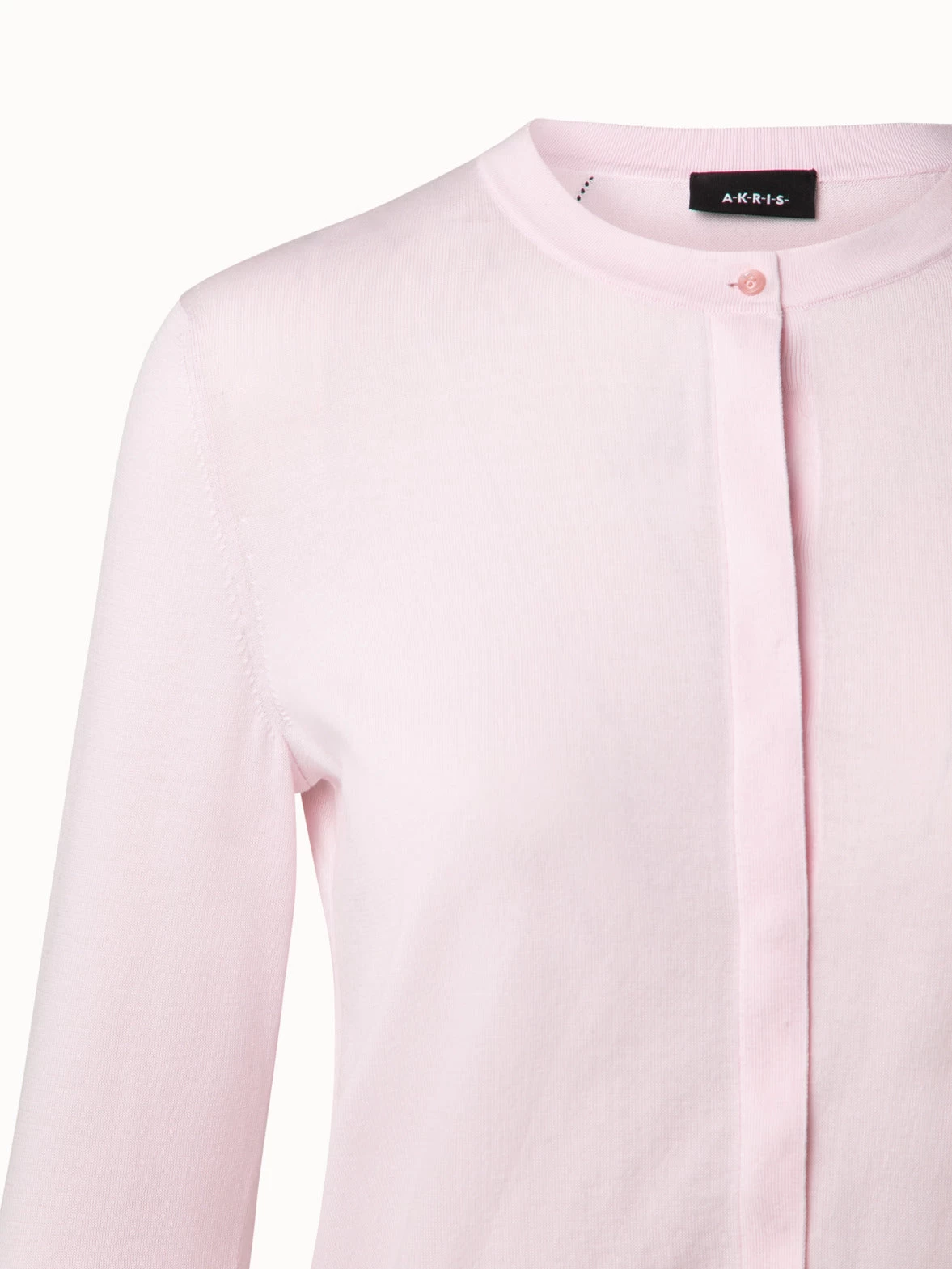 AKRIS Sea Island Cotton Ai Hemstitch Cardigan - Image 5