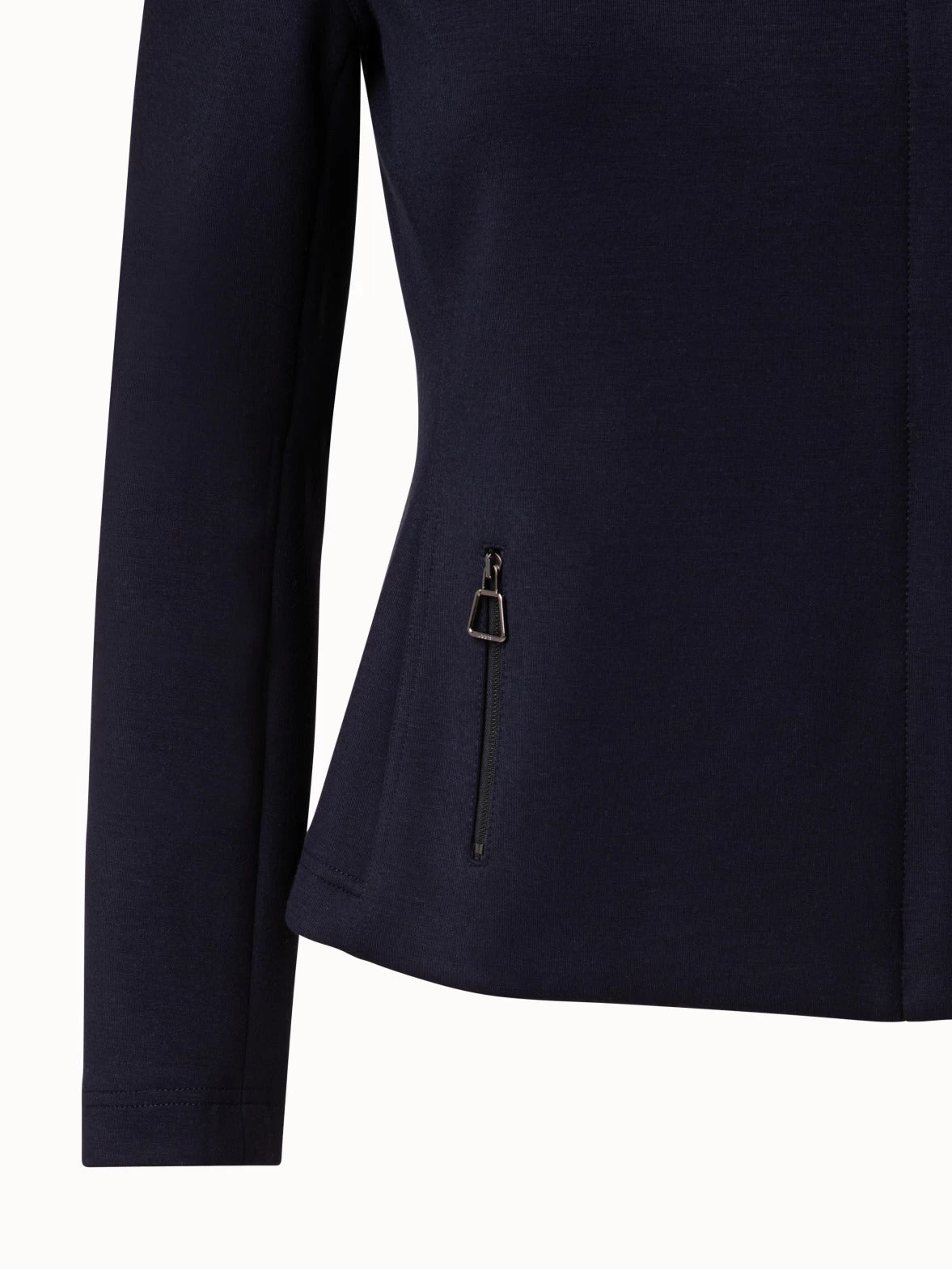 AKRIS Viscose Stretch Jersey Moto Jacket - Image 5