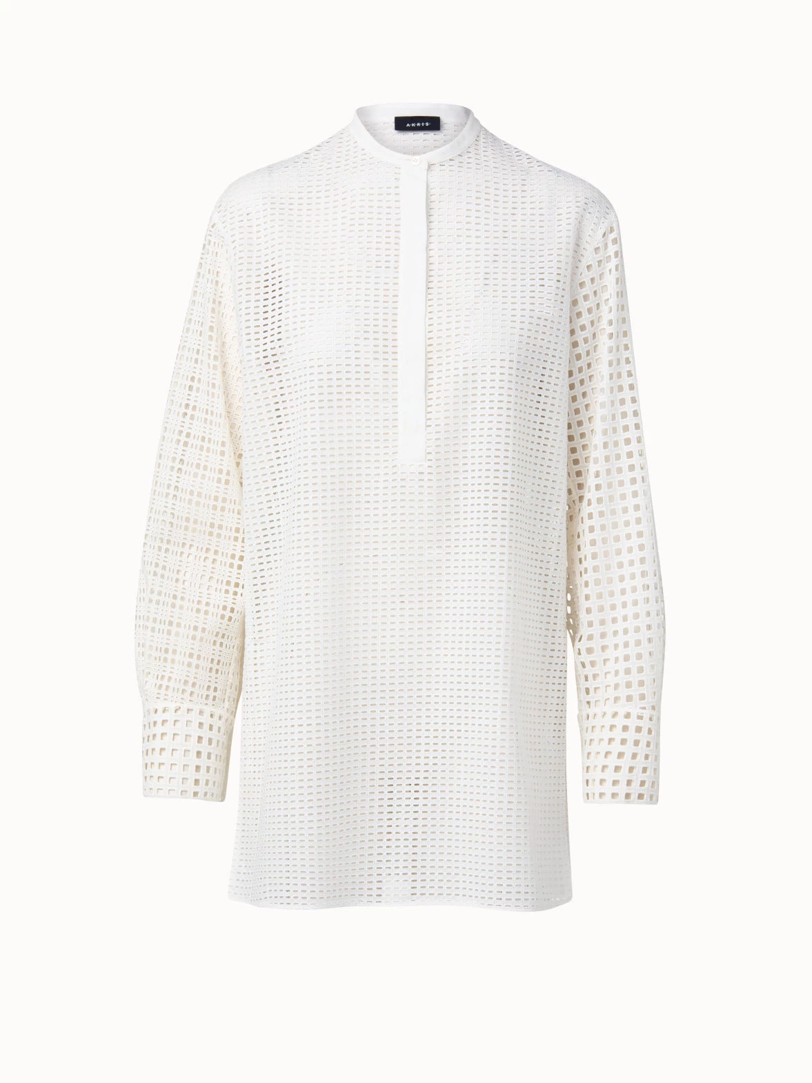 AKRIS Cotton Broderie Anglaise Patchwork Tunic