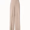 AKRIS Silk Georgette Wide Leg Pants With Front Leg Slits