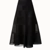 AKRIS Techno Grid Patchwork Maxi Skirt