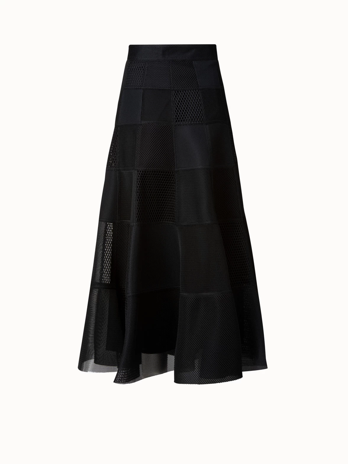 AKRIS Techno Grid Patchwork Maxi Skirt - Image 3