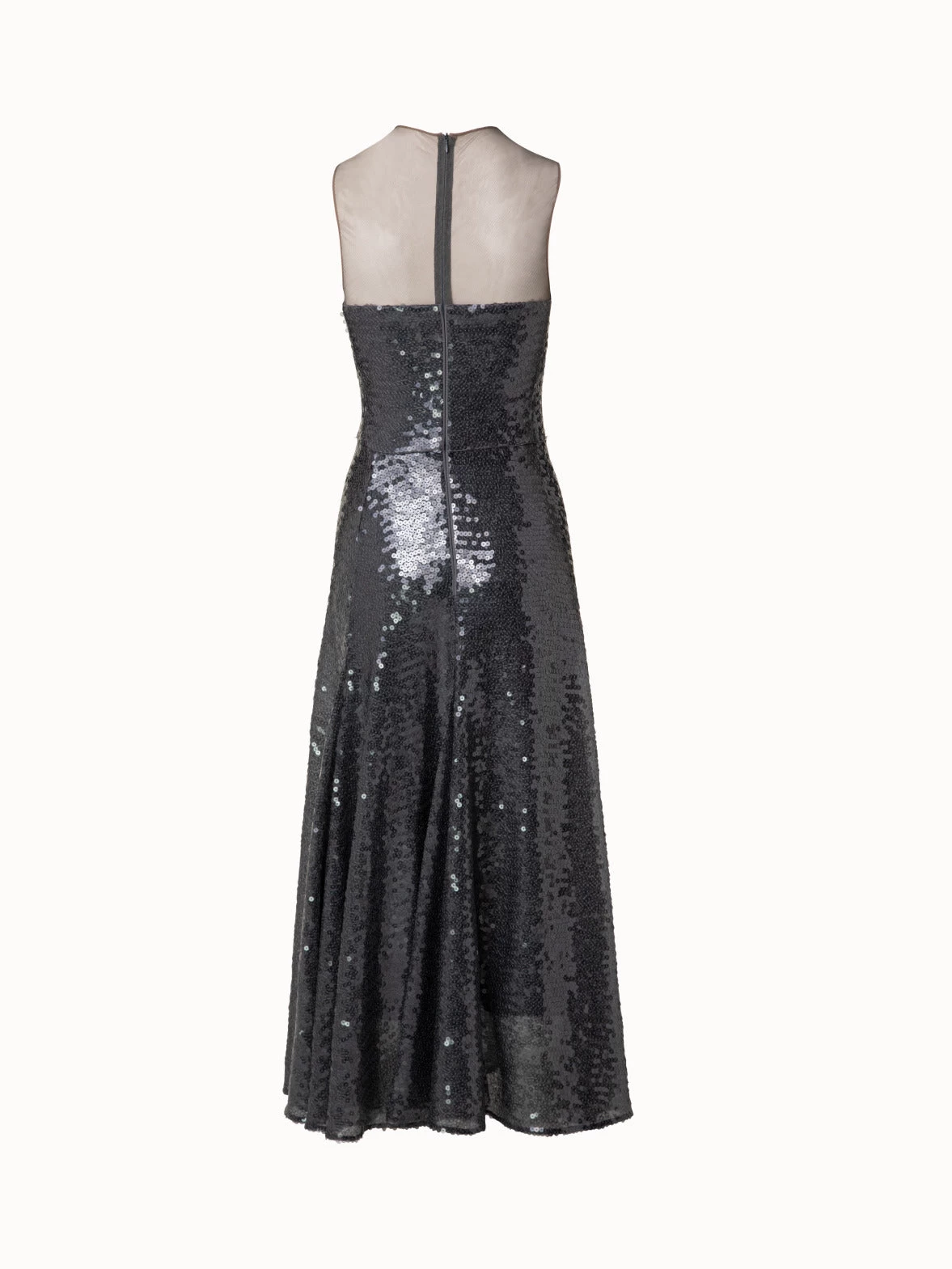 AKRIS Sequins Apron Bodice Inset Midi Dress - Image 2