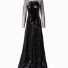 AKRIS Sequins Apron Bodice Gown