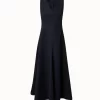 AKRIS Cotton Twill Midi Dress