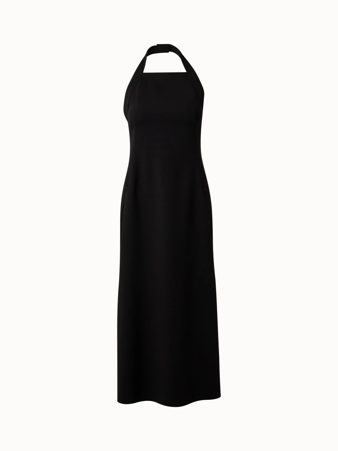 AKRIS Wool Double-Face Apron Midi Dress