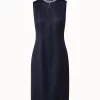 AKRIS Reversible Wool Double-Face Sheath Dress
