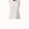 AKRIS Linen Cotton Sequins Knit Tank