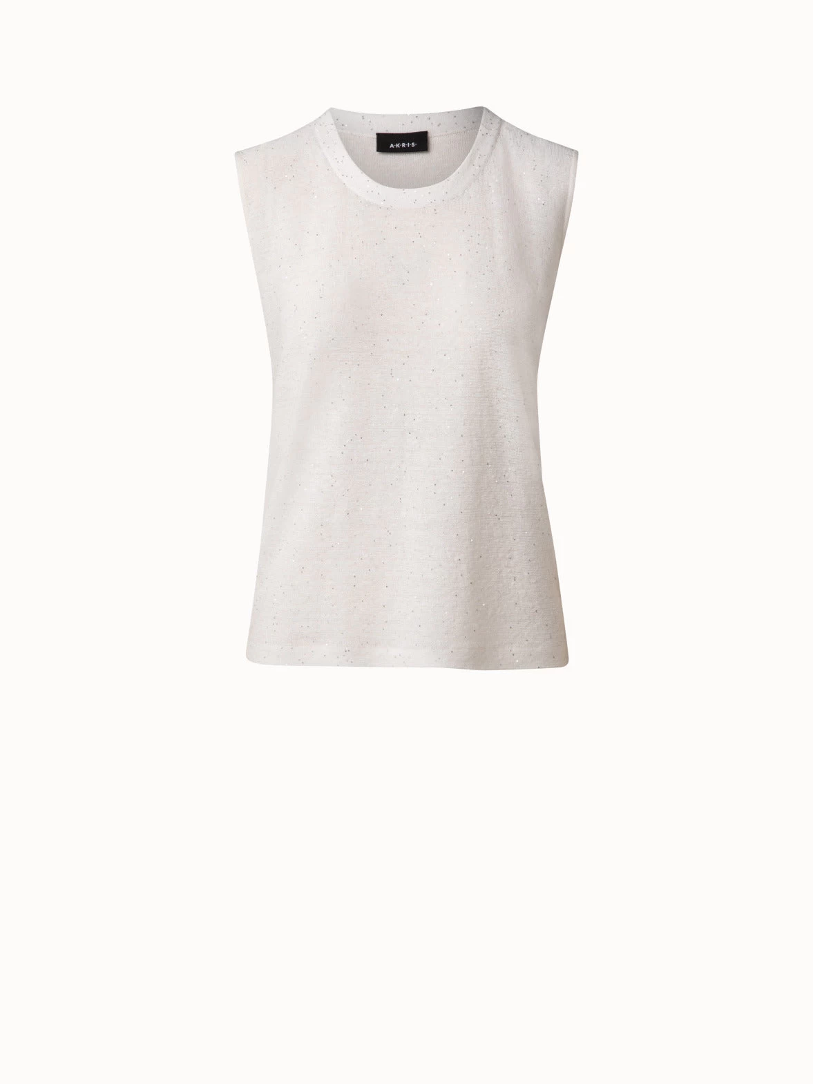 AKRIS Linen Cotton Sequins Knit Tank