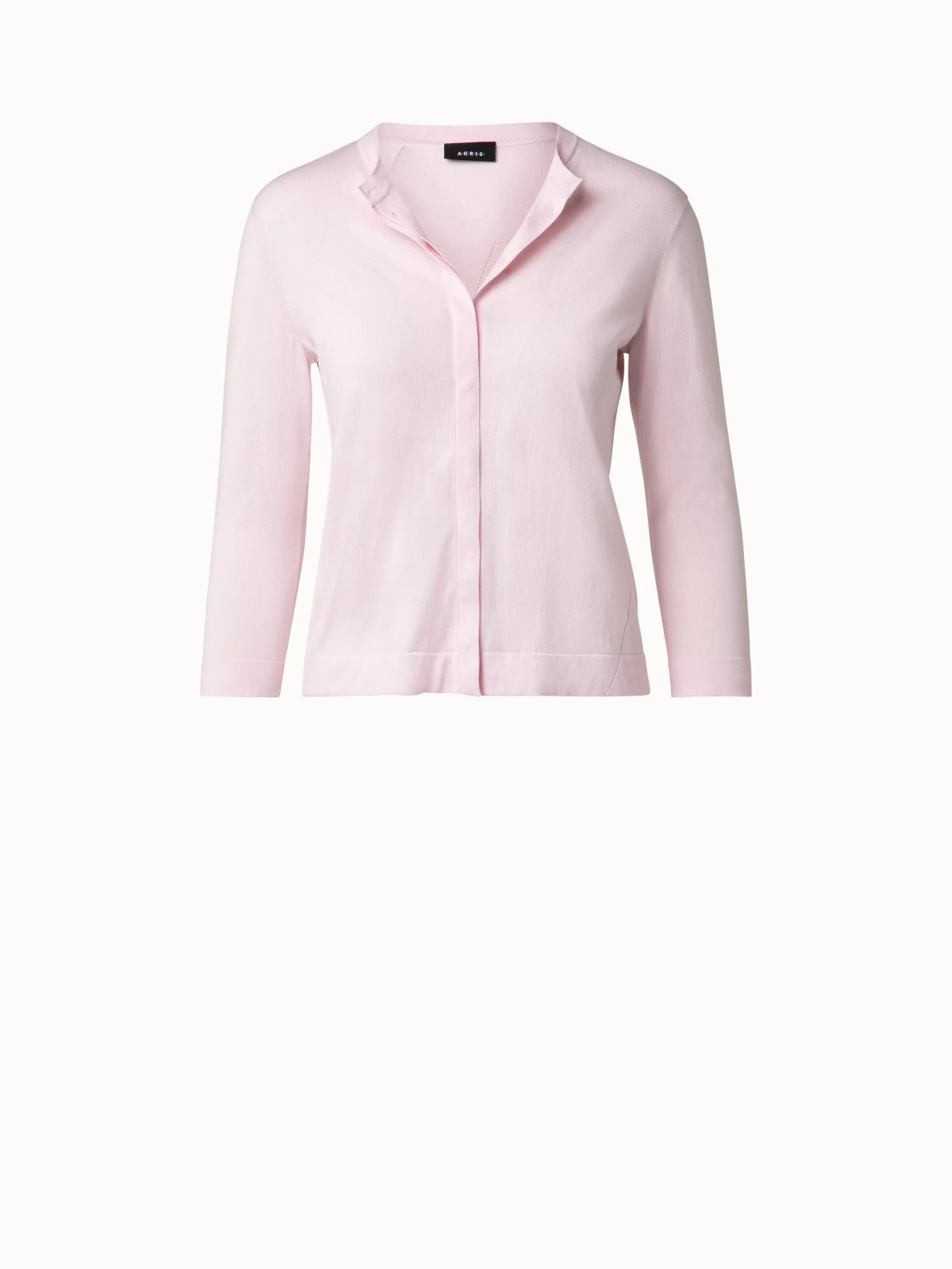 AKRIS Sea Island Cotton Ai Hemstitch Cardigan - Image 3