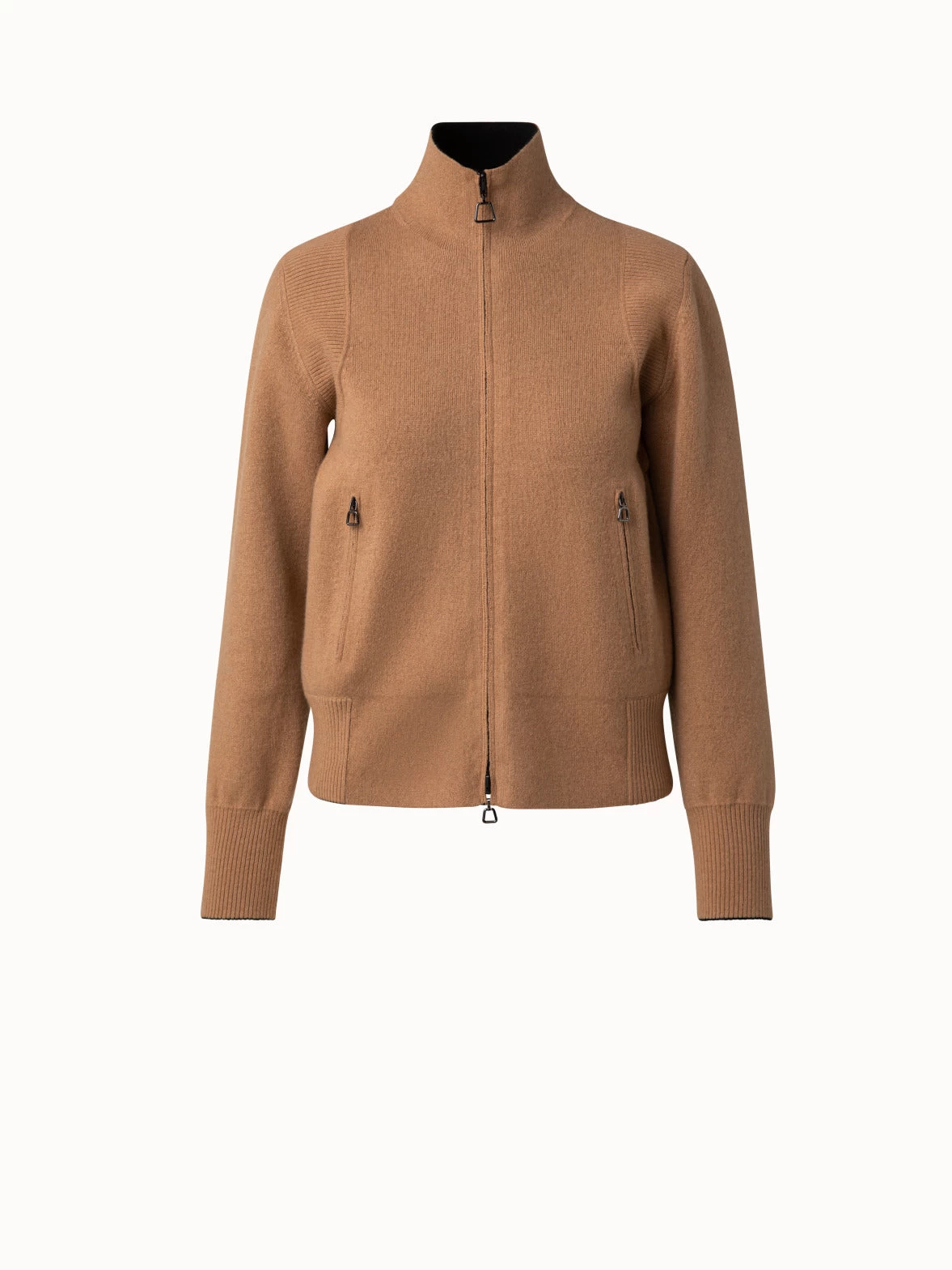 AKRIS Cashmere Double-Face Zip Cardigan