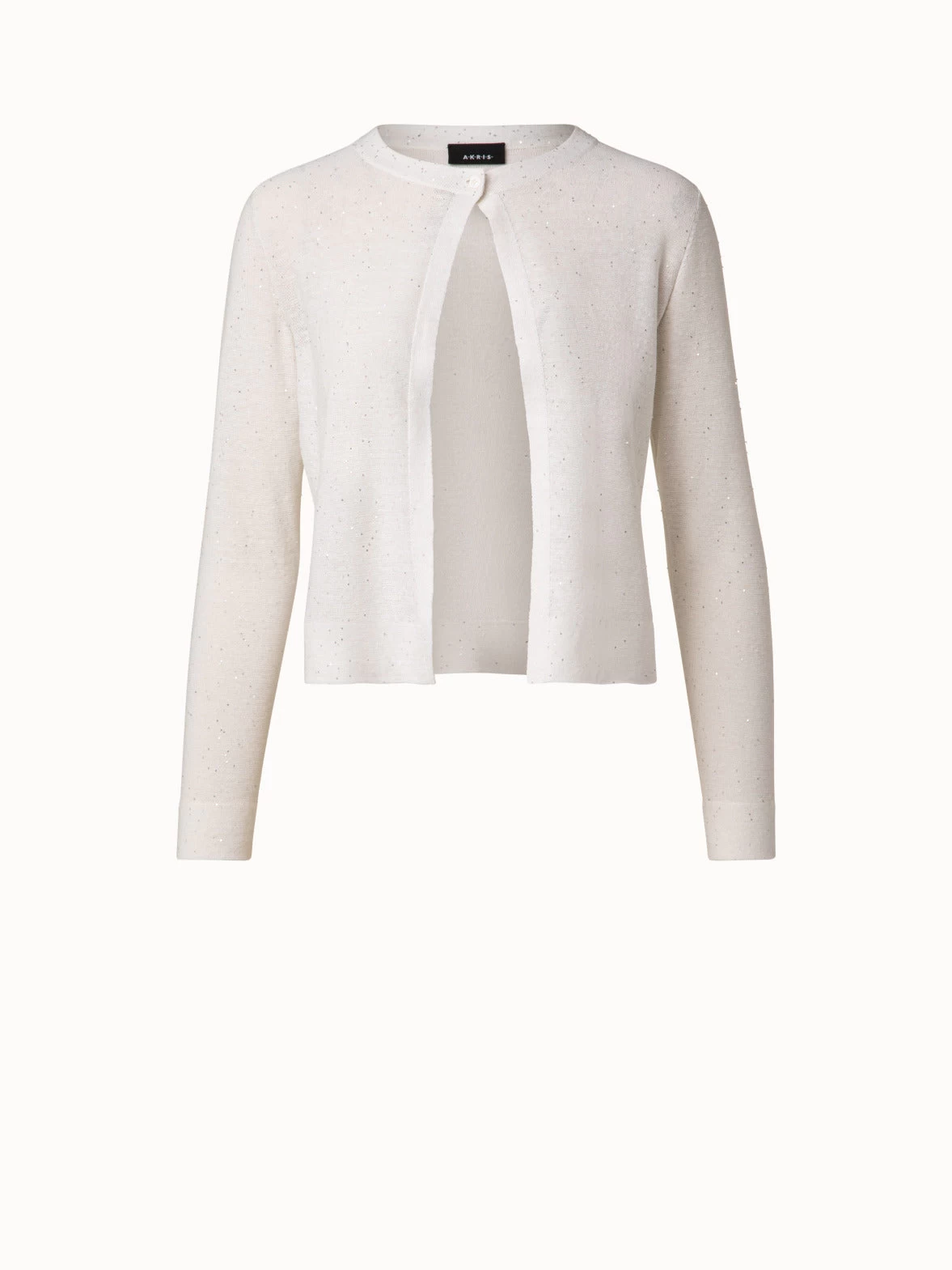 AKRIS Linen Cotton Fine Sequins Cardigan