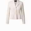 AKRIS Wool Crêpe Double-Face Short Blazer