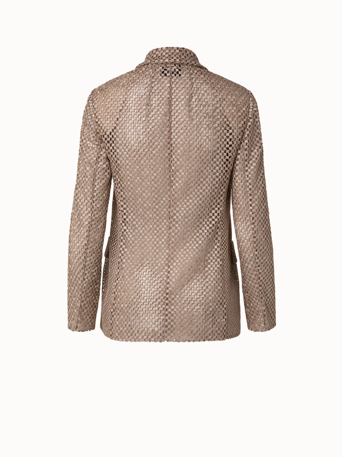 AKRIS Techno Embroidery Patchwork Long Blazer - Image 2