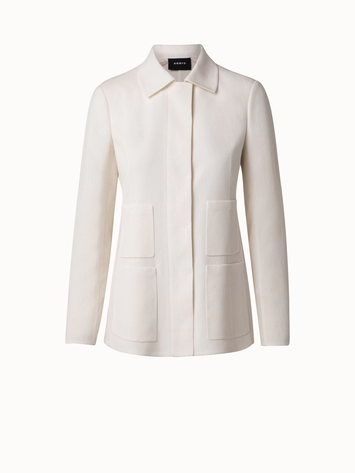 AKRIS Structured Cotton Silk Double-Face Jacket