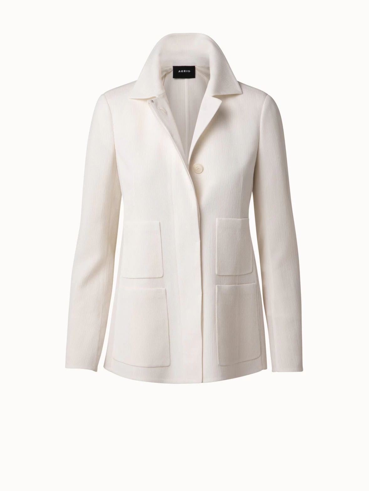 AKRIS Structured Cotton Silk Double-Face Jacket - Image 3