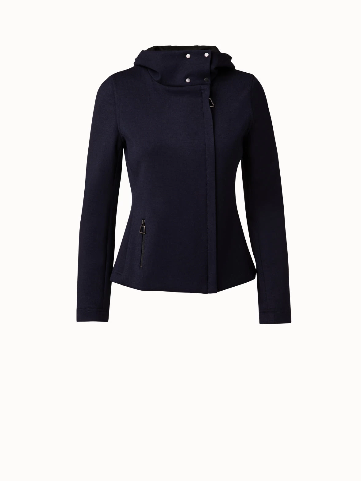 AKRIS Viscose Stretch Jersey Moto Jacket