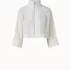 AKRIS Cotton Broderie Anglaise Patchwork Short Jacket