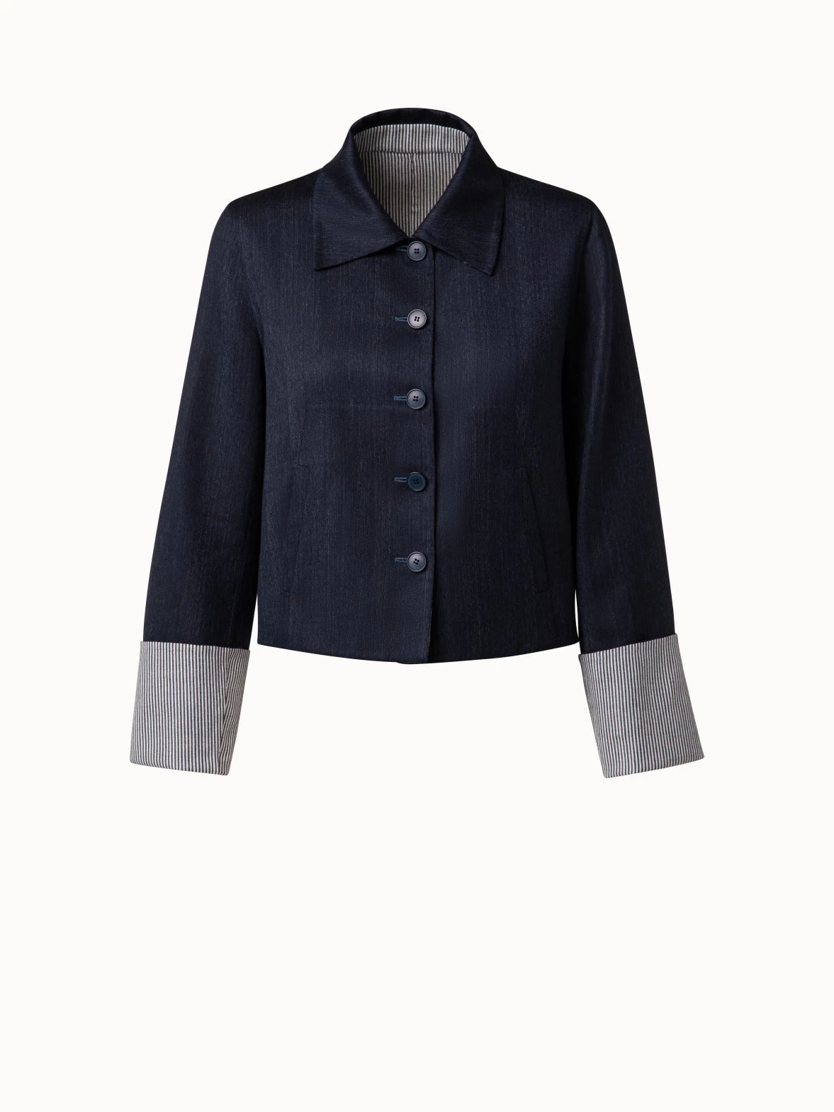AKRIS Reversible Wool Double-Face Jacket