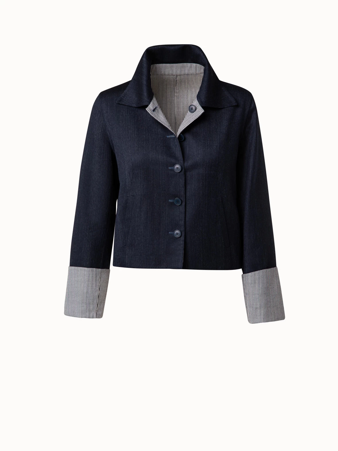 AKRIS Reversible Wool Double-Face Jacket - Image 3