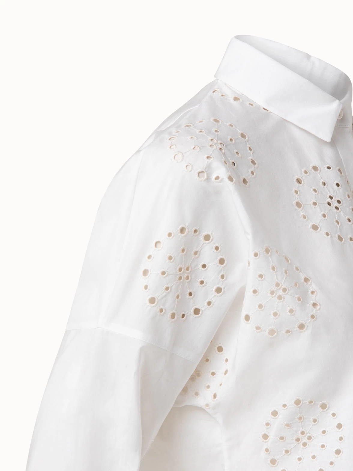 Cotton Medallion Eyelet Embroidery Blouse - Image 4