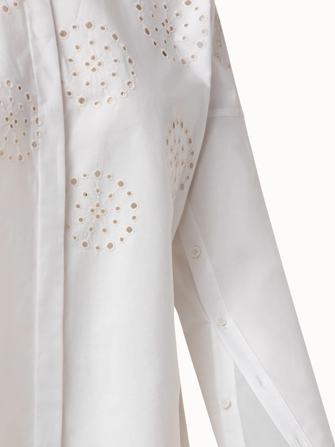 Cotton Medallion Eyelet Embroidery Blouse - Image 5