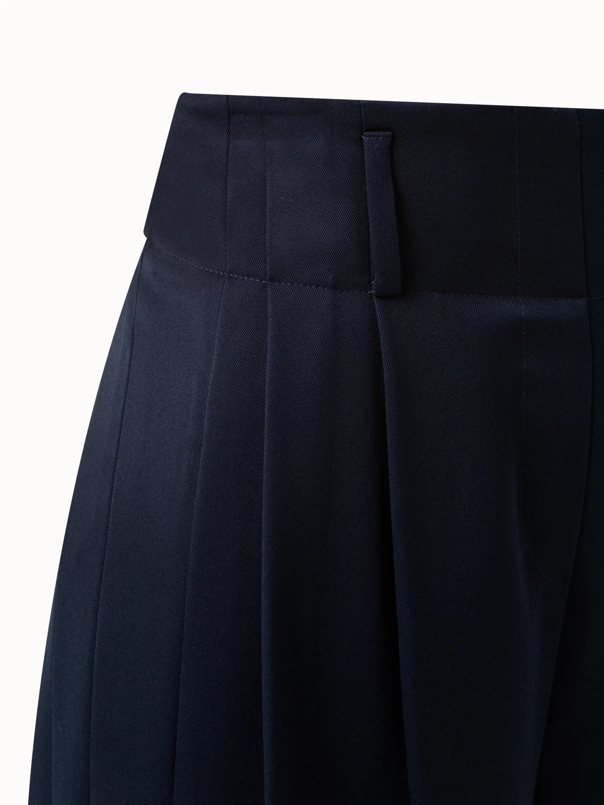 Wool Gabardine High Waist Wide Leg Pants - Image 4