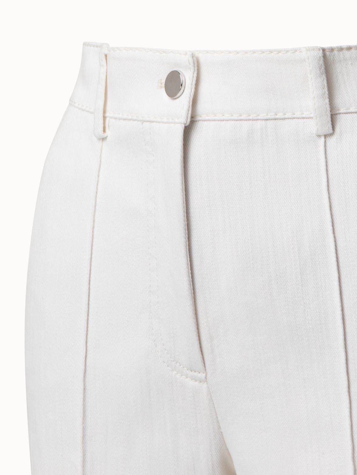 Stretch Denim Tapered Ankle-Length Pants - Image 3