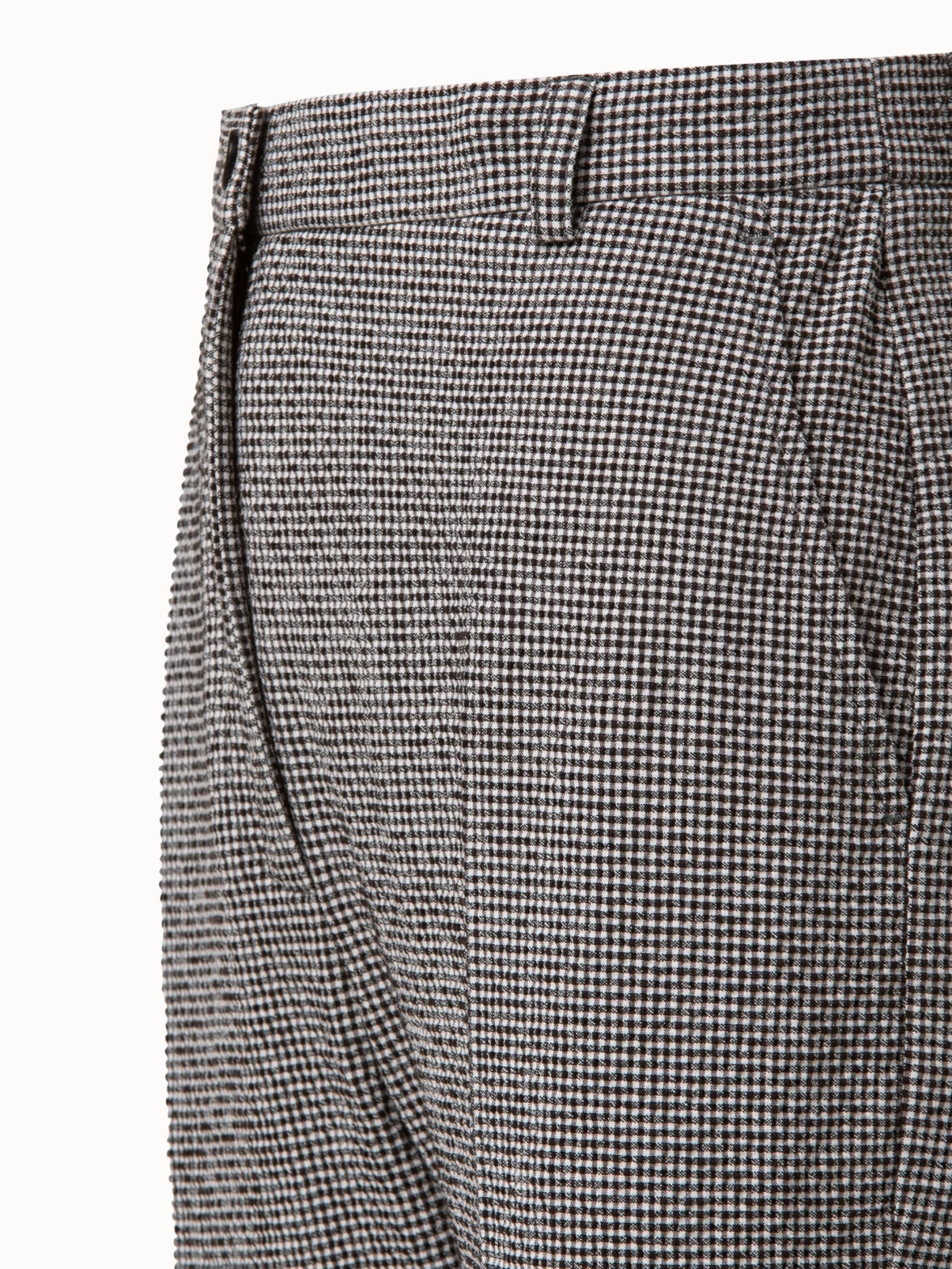 Cotton Seersucker Tapered Pants - Image 4